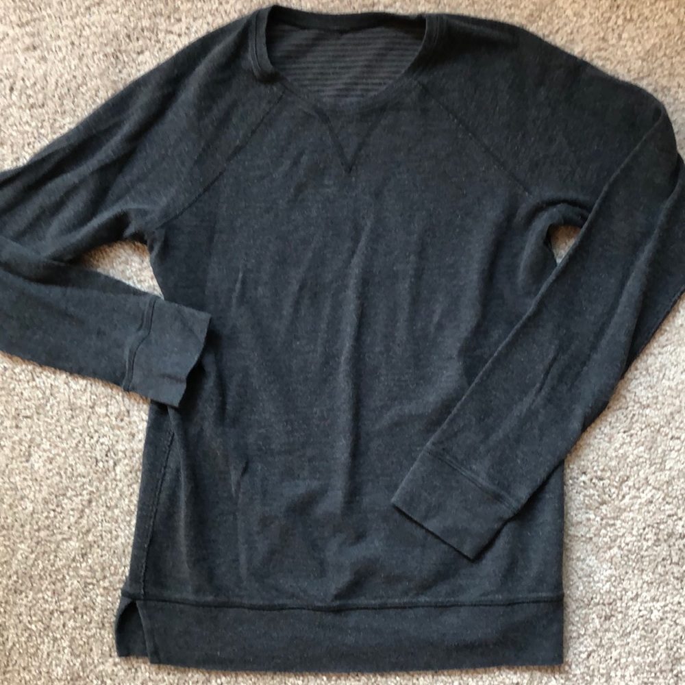 SOLD! Lululemnon Grey reversible pull over
